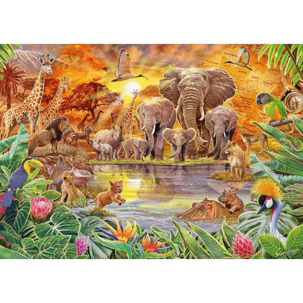 Schmidt Spiele Steve Sundram: Afrikas Tiere, 1.000 Teile Puzzle Bis zu 65% Rabatt
