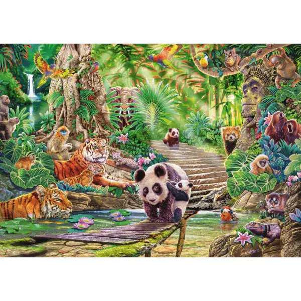 Schmidt Spiele Steve Sundram: Asiatische Tierwelt, 1.000 Teile Puzzle Vierteljährliche Förderung