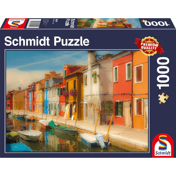 Schmidt Spiele Bunte Häuser der Insel Burano, 1.000 Teile Puzzle Kostenloser Versand international