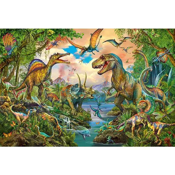 Schmidt Spiele Wilde Dinos, 150 Teile Kinderpuzzle mit Add-on (Tattoos Dinosaurier) Bis zu 60% Rabatt