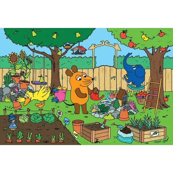 Schmidt Spiele Die Maus: Ein Tag mit der Maus, 3x48 Teile Kinderpuzzle Preisnachlass