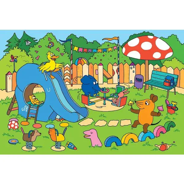 Schmidt Spiele Die Maus: Ein Tag mit der Maus, 3x48 Teile Kinderpuzzle Preisnachlass