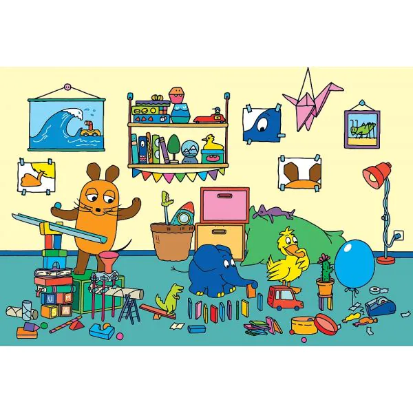 Schmidt Spiele Die Maus: Ein Tag mit der Maus, 3x48 Teile Kinderpuzzle Preisnachlass