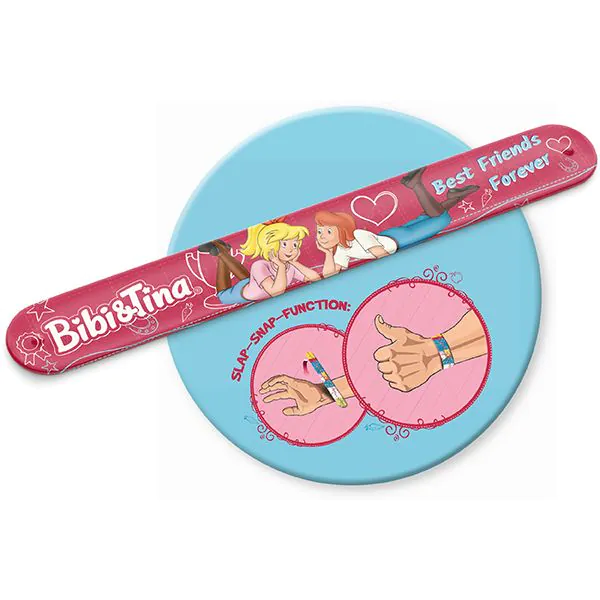 Schmidt Spiele Bibi & Tina: Freundinnen für immer, 150 Teile Kinderpuzzle mit Add-on (inkl. Slap Snap Band bunt) Saisonschlussverkauf