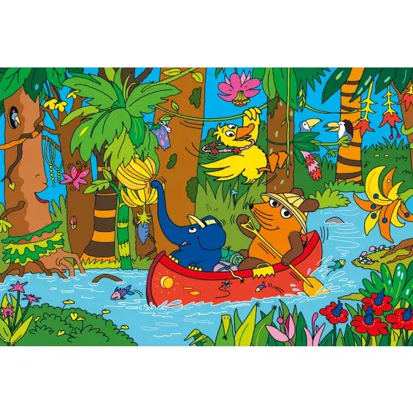 Schmidt Spiele Die Maus: Im Dschungel, 100 Teile Kinderpuzzle Weihnachtsangebot