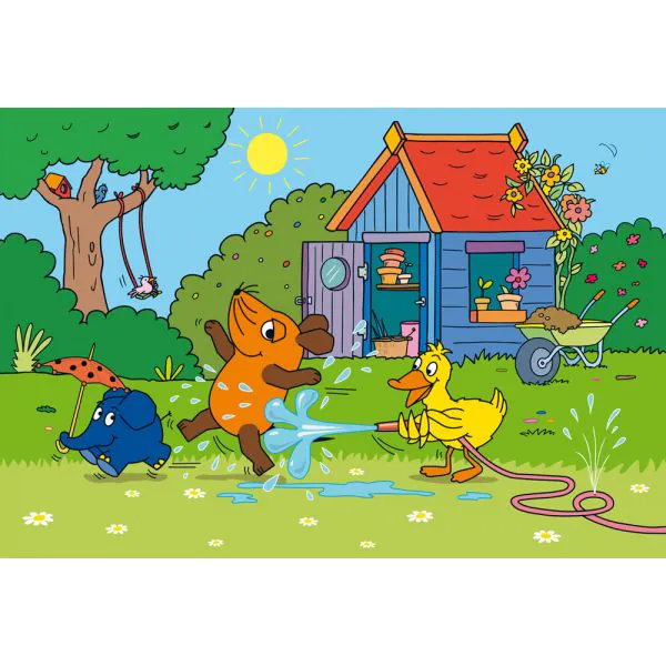 Schmidt Spiele Die Maus: Viel Spaß mit der Maus, 3x48-teiliges Kinderpuzzle Osterangebot