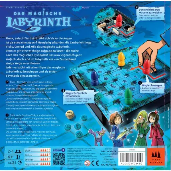 Schmidt Spiele Drei Magier®: Das magische Labyrinth, Kinderspiel Wochenangebot