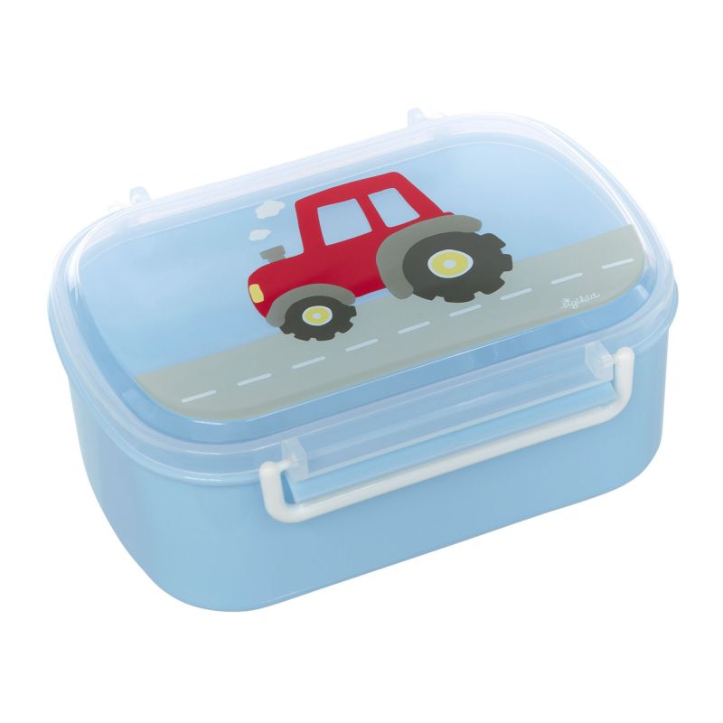 Sigikid Kinder Set 400 ml Edelstahl-Trinkflasche und Brotbox, Traktor Neueste Stile