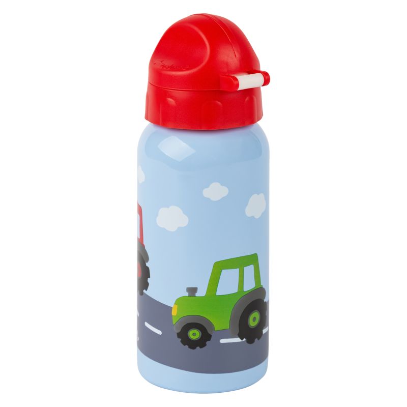 Sigikid Kinder Set 400 ml Edelstahl-Trinkflasche und Brotbox, Traktor Neueste Stile