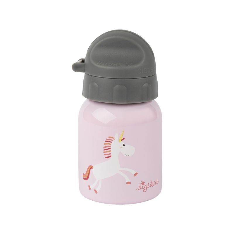 Sigikid Kinder Set 250 ml Edelstahl-Trinkflasche und Brotbox, Einhorn Nur für heute