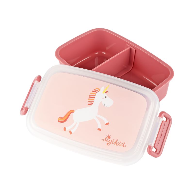Sigikid Kinder Set 250 ml Edelstahl-Trinkflasche und Brotbox, Einhorn Nur für heute