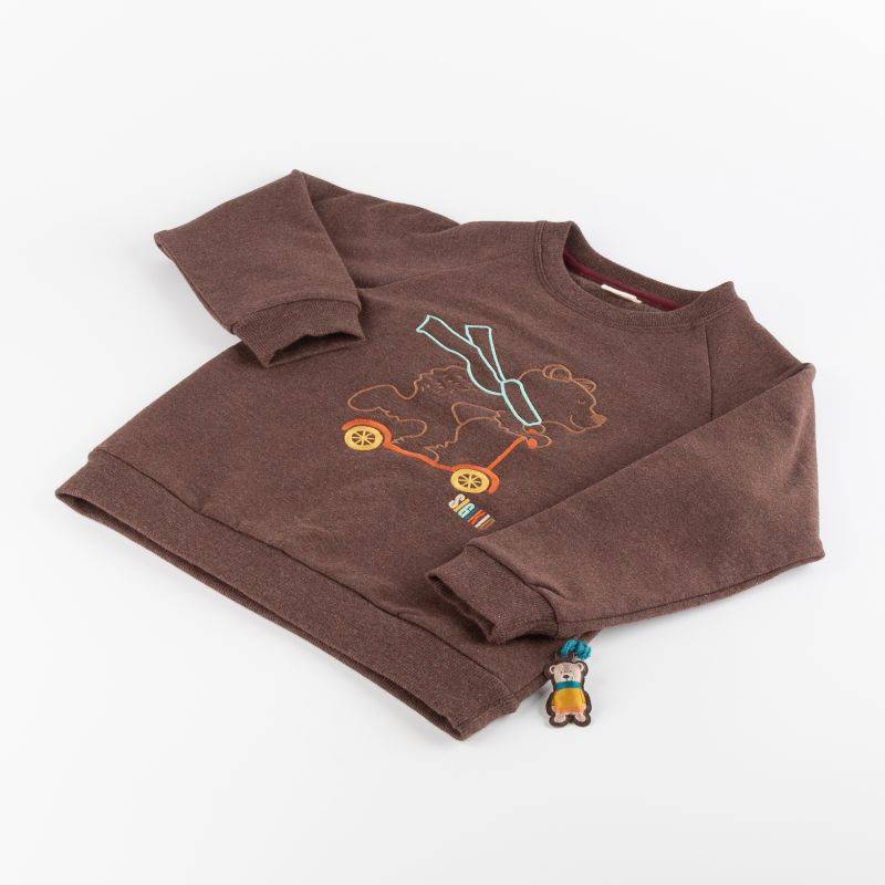 Sigikid Kinder Sweatshirt Bär, dunkelbraun Tägliche Deals