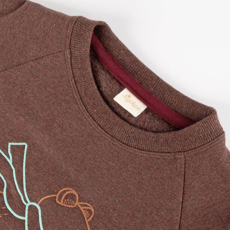 Sigikid Kinder Sweatshirt Bär, dunkelbraun Tägliche Deals