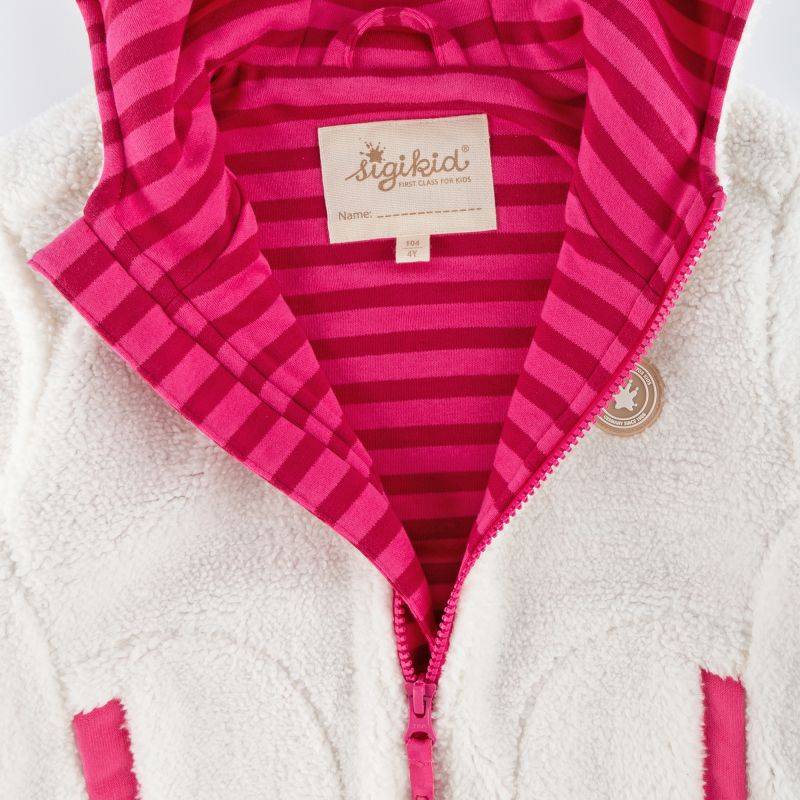 Sigikid Kinder Teddyjacke Crazy Lama, weiß Tiefpreis