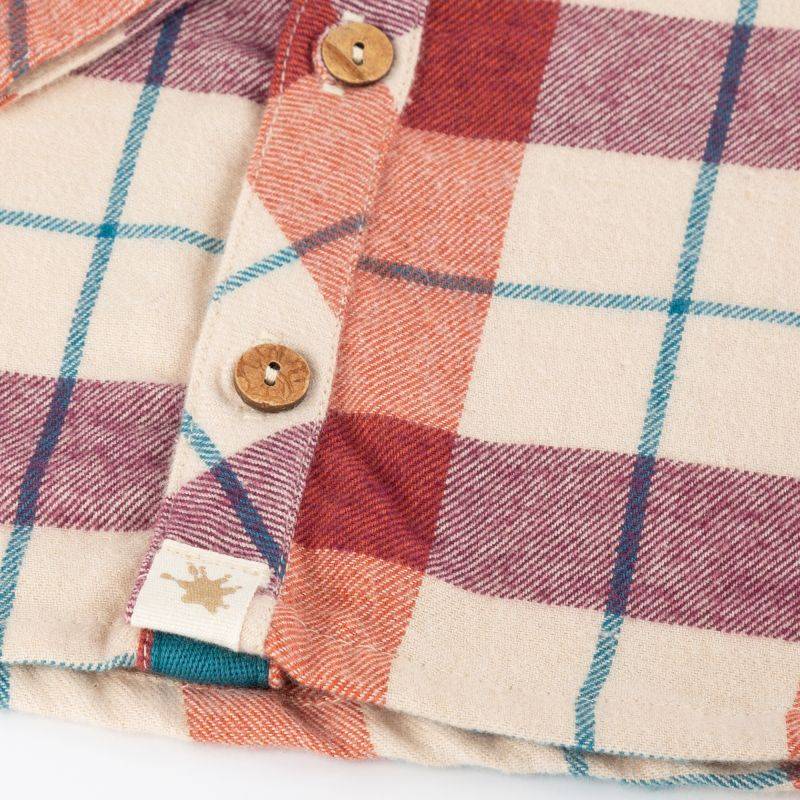 Sigikid Baby Karo Flanellhemd, rot-beige Super Sparpreis