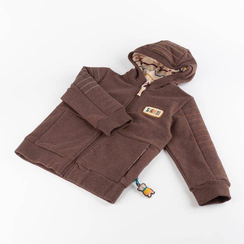 Sigikid Kinder Sweatjacke mit Kapuze, dunkelbraun Letzte 3 Tage