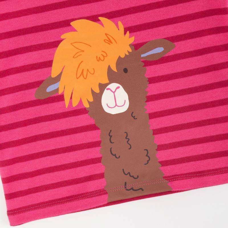 Sigikid Kinder Langarmshirt Crazy Lama, pink gestreift JETZT KAUFEN