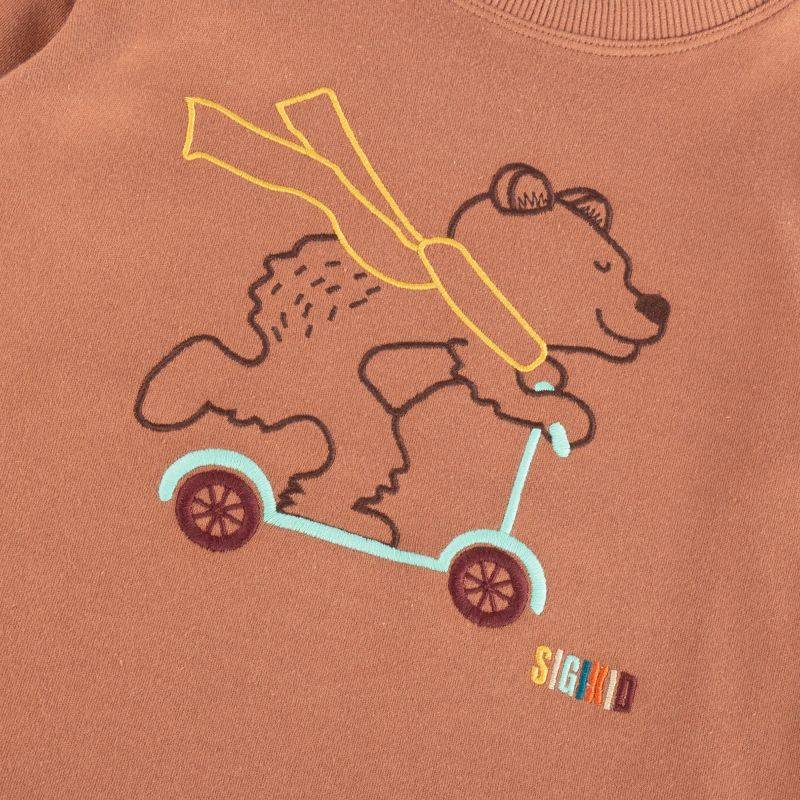 Sigikid Kinder Langarmshirt Bär, braun Letzter Tag