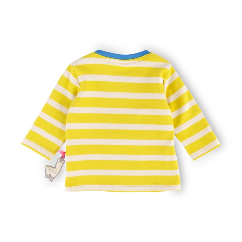 Sigikid Baby Langarmshirt Crazy Lama, gelb gestreift Bis zu 50% Rabatt