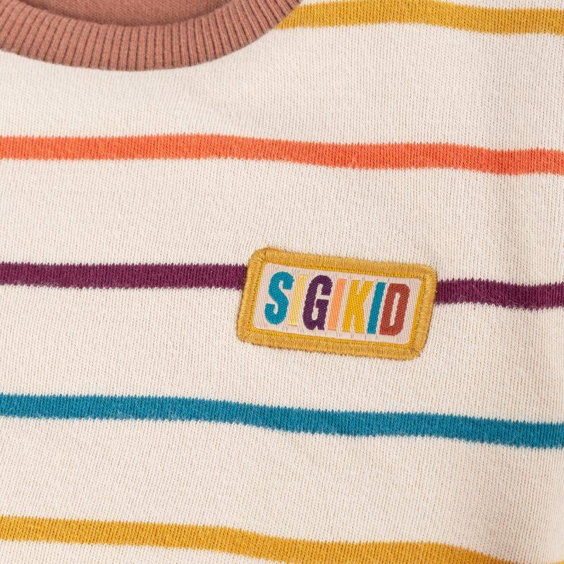 Sigikid Baby Wendeshirt Bär, bunt gestreift oder braun Bis zu 65% Rabatt