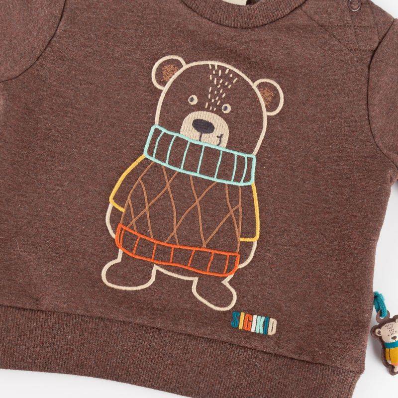 Sigikid Baby Sweatshirt Bär, braun Riesige Rabatte