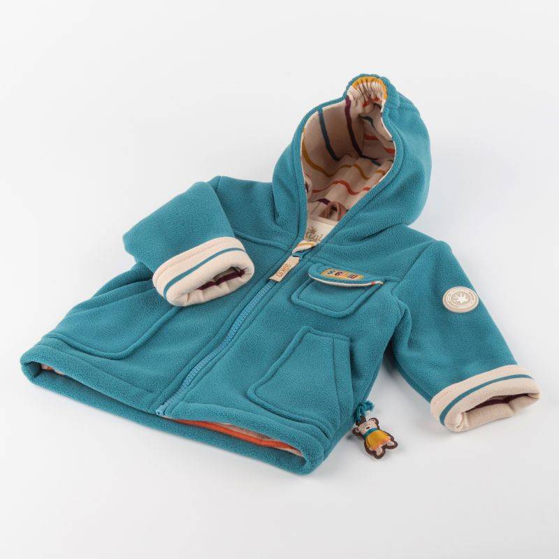 Sigikid Baby Fleecejacke mit Kapuze, grün Im Verkauf