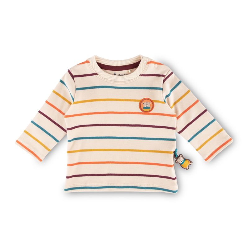 Sigikid Baby Langarmshirt Bär, bunt gestreift 50% Rabatt für begrenzte Zeit