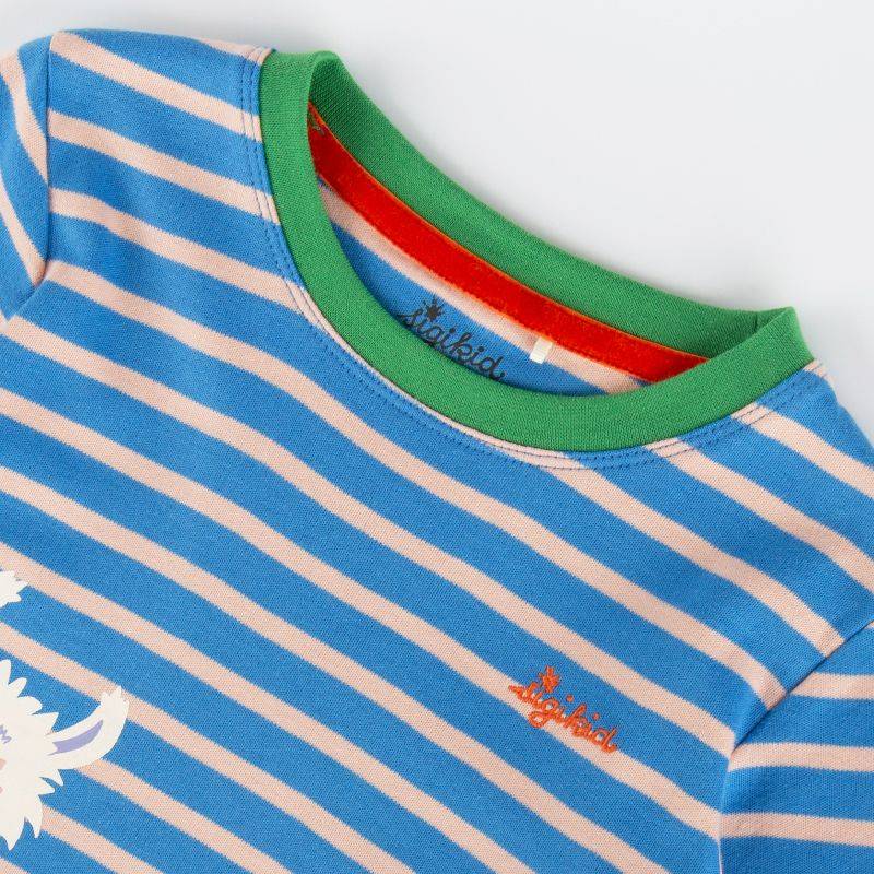 Sigikid Kinder Langarmshirt Crazy Lama, blau gestreift Auslauf
