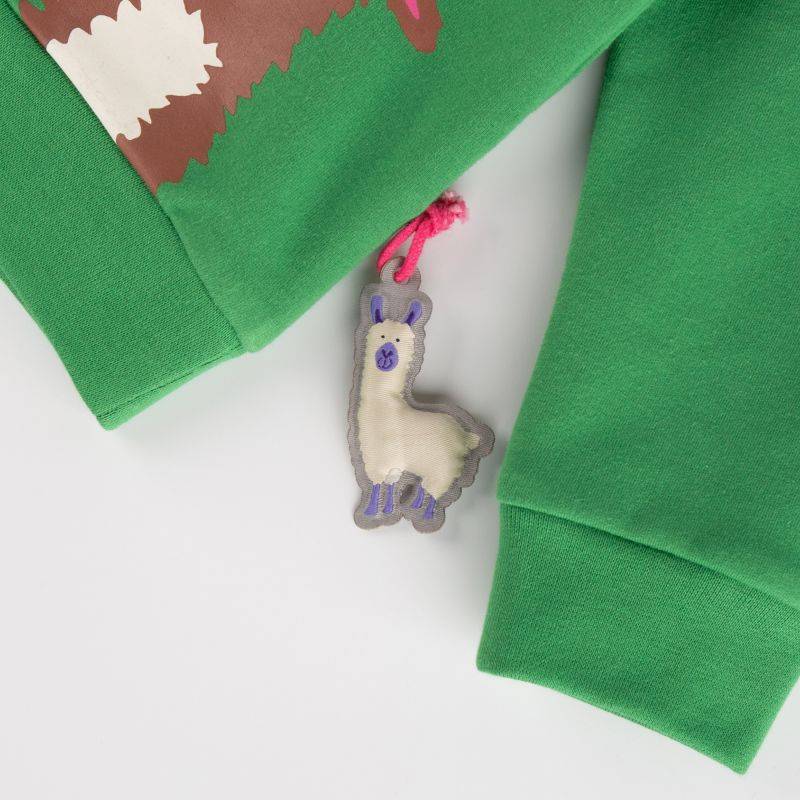 Sigikid Kinder Sweatshirt Crazy Lama, grün Schlussverkauf