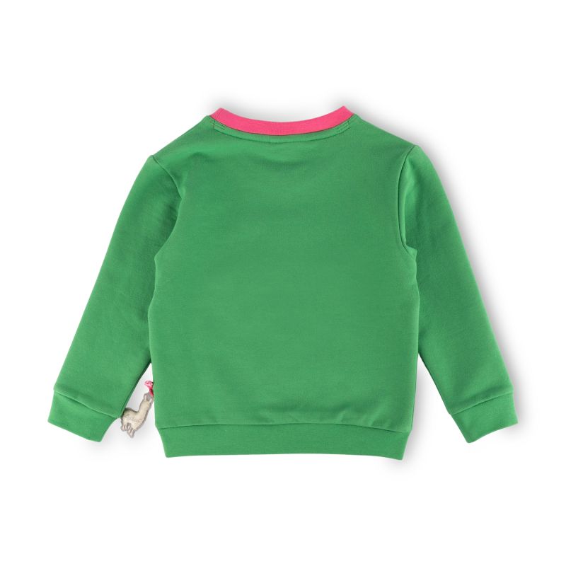 Sigikid Kinder Sweatshirt Crazy Lama, grün Schlussverkauf