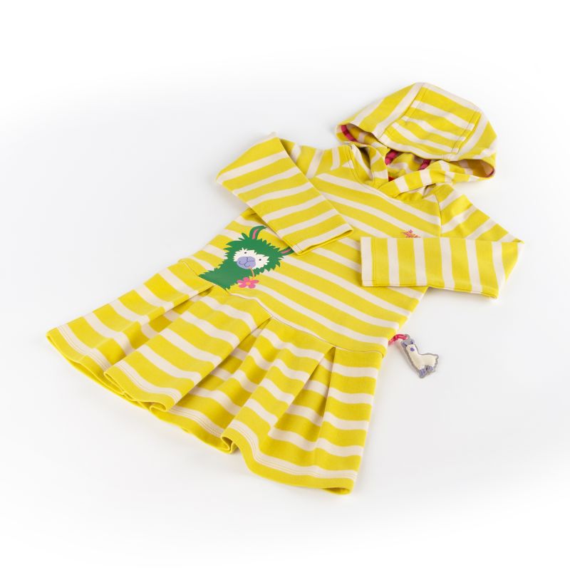 Sigikid Kinder Kapuzenkleid Crazy Lama, gelb gestreift Meist gekauft