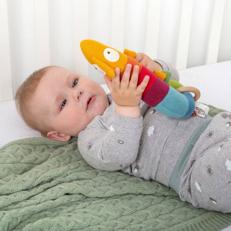 Sigikid Baby Strick Greifling Chamäleon Weihnachtsangebot