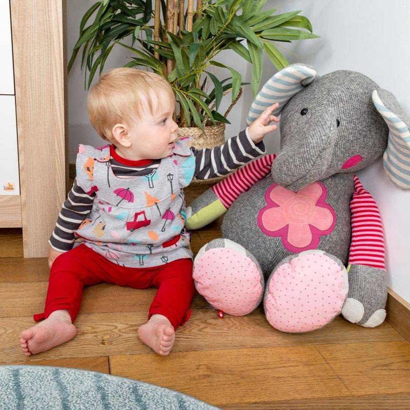 Sigikid XXL Kuscheltier Elefant im Patchworkstyle Große Rabatte