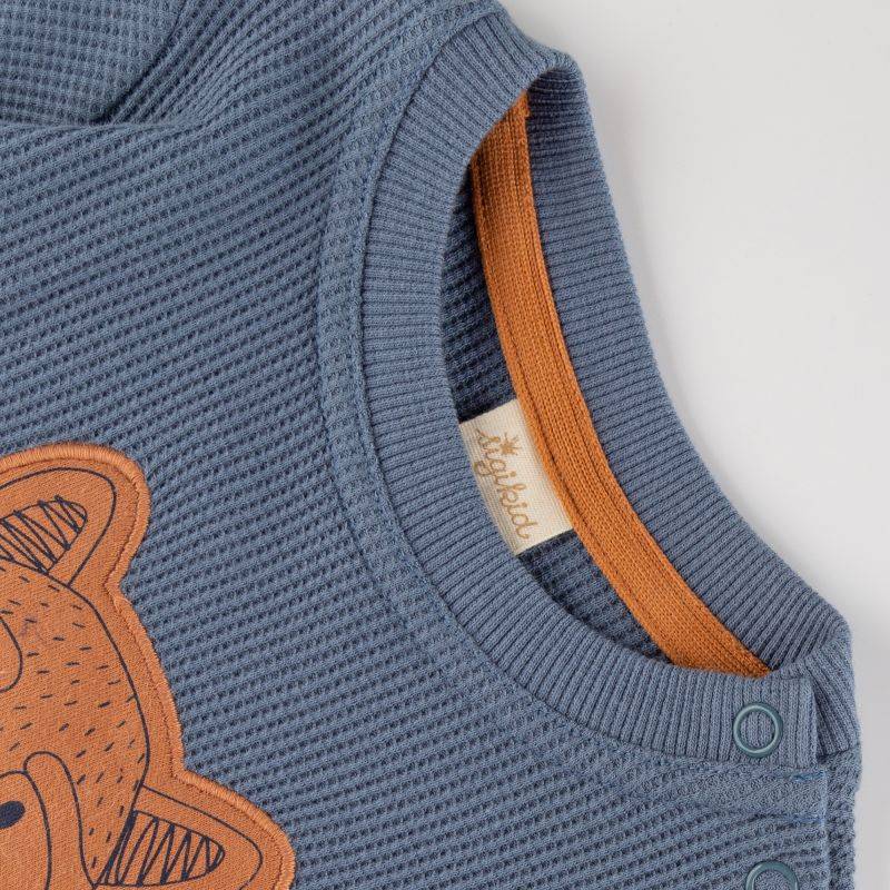 Sigikid Baby Langarmshirt mit Waschbären Motiv, blau Neueste Stile