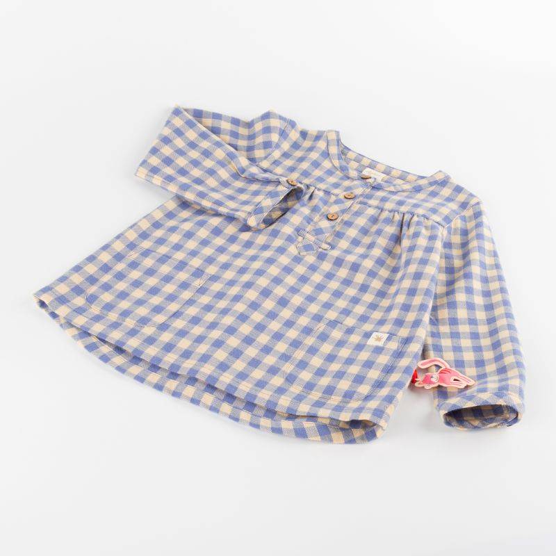 Sigikid Kinder Karo Flanellbluse, blau-weiß Letzter Tag