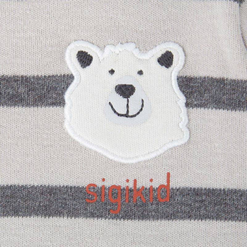 Sigikid Baby Langarmshirt Eisbär, grau geringelt Vierteljährliche Förderung