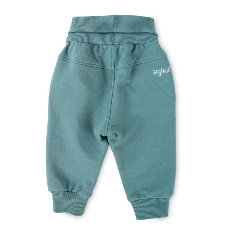 Sigikid Baby Sweathose mit Beinbündchen, türkis 50% Rabatt für begrenzte Zeit