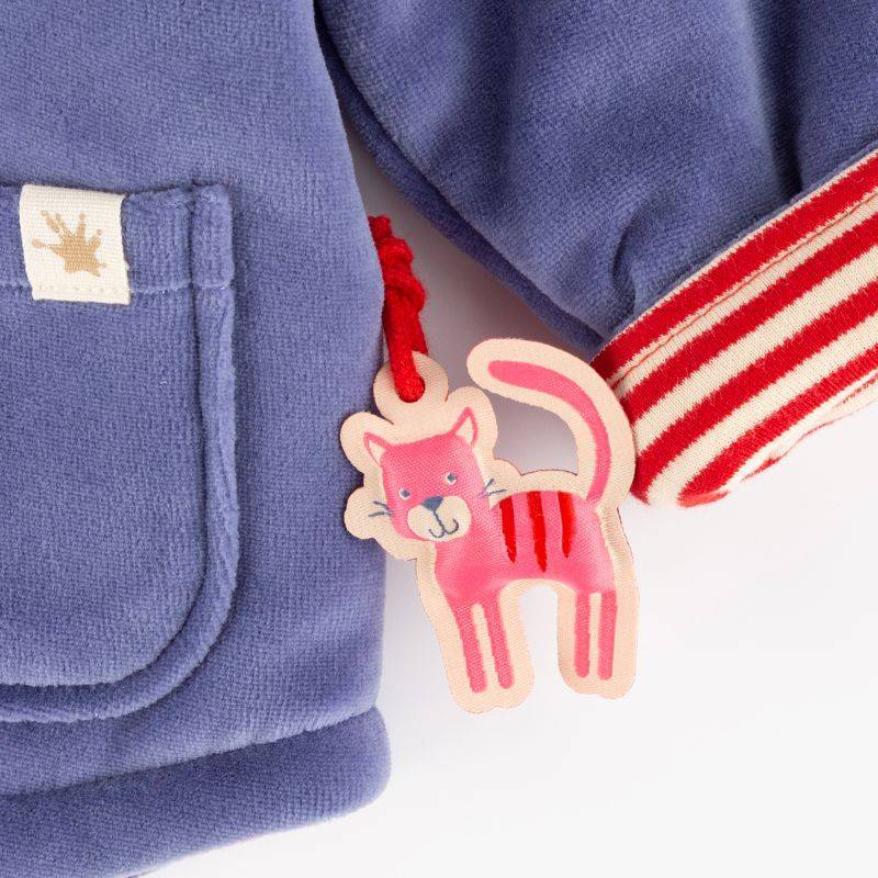 Sigikid Baby Wendejacke Katze, Nicki blau oder rot-weiß geringelt Fabrik Onlineshop