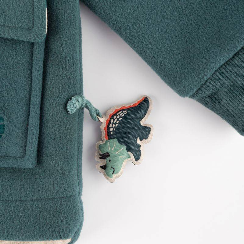 Sigikid Kinder Fleecejacke mit Kapuze Dino World, grün Flash Sale