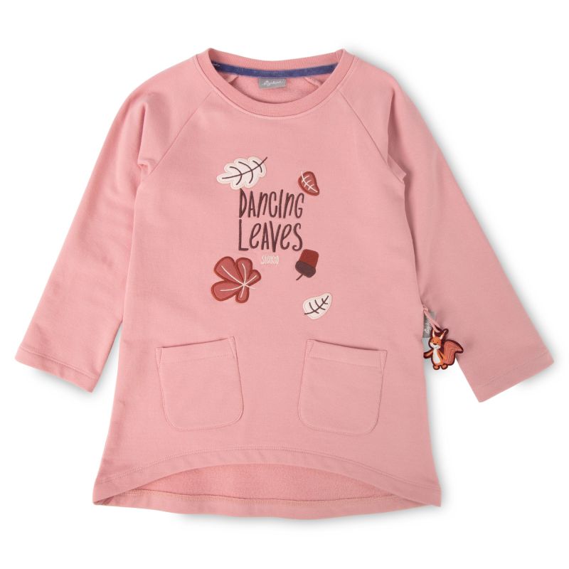 Sigikid Kinder Sweatkleid Dancing Leaves in Rosa Begrenztes Angebot