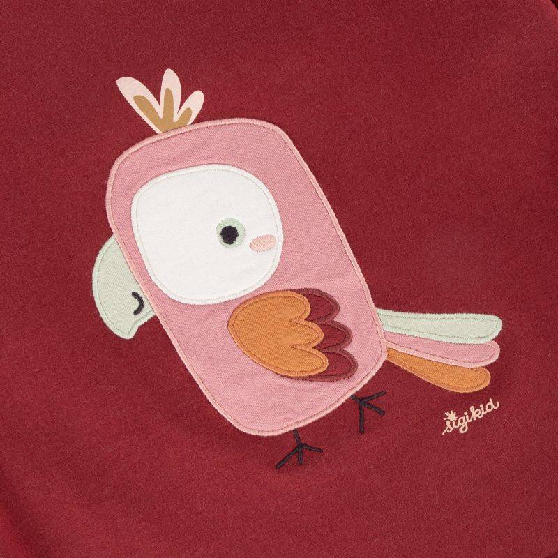 Sigikid Kinder Sweatshirt mit Kakadu Motiv, dunkelrot Online Shopping