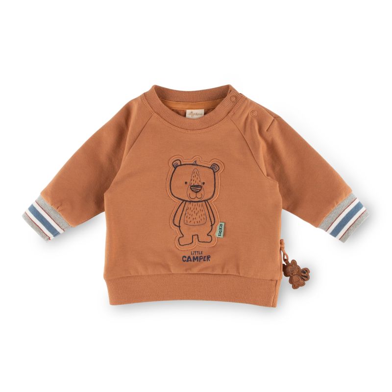 Sigikid Baby Sweatshirt mit Bären Motiv, braun Exklusivangebot