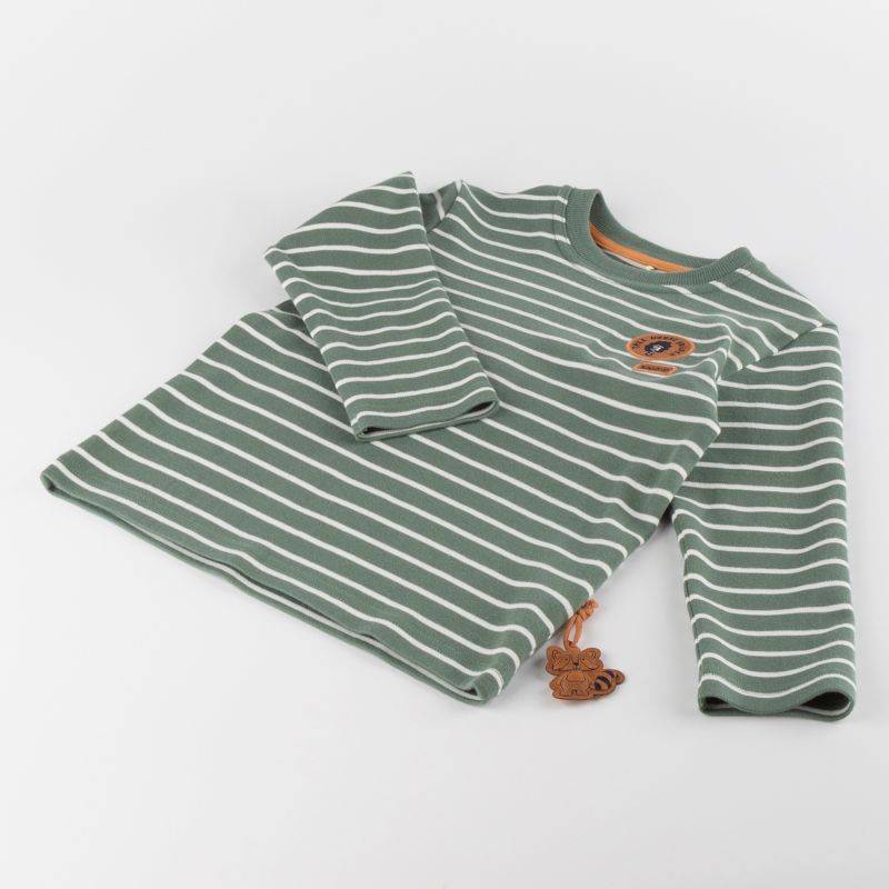 Sigikid Kinder Langarm Ringelshirt, grün-weiß Vatertagsangebot