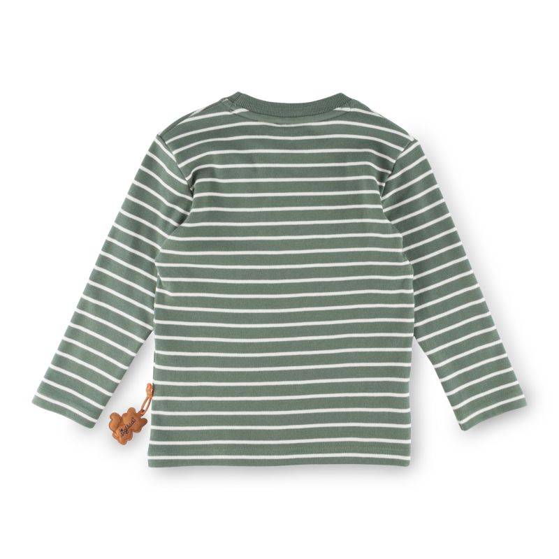 Sigikid Kinder Langarm Ringelshirt, grün-weiß Vatertagsangebot