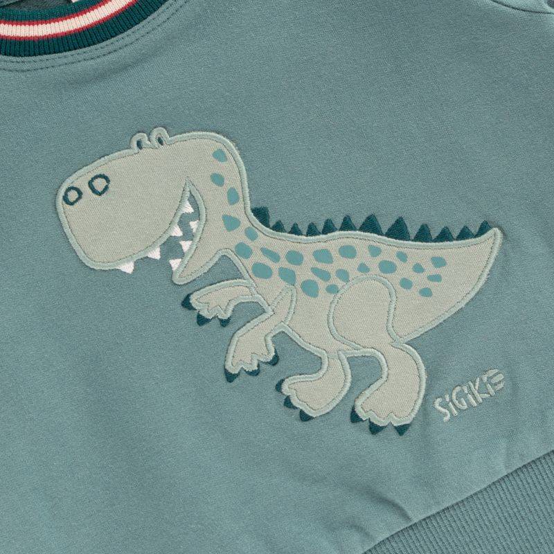 Sigikid Baby Sweatshirt mit Dino Motiv, grün Valentinstagsangebot