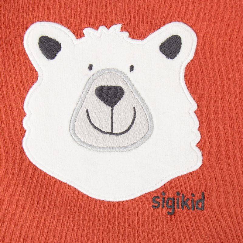 Sigikid Baby Langarmshirt mit Eisbär Motiv, orange Jubiläumsangebot