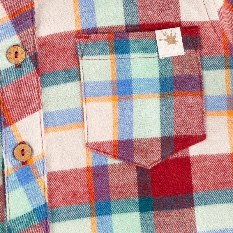 Sigikid Kinder Langarm Karo-Flanellhemd, rot-blau Top Angebot