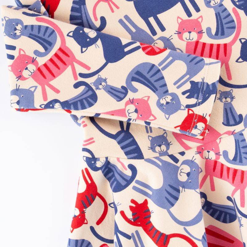 Sigikid Kinder Sweatkleid mit buntem Katzenprint Blitzangebot