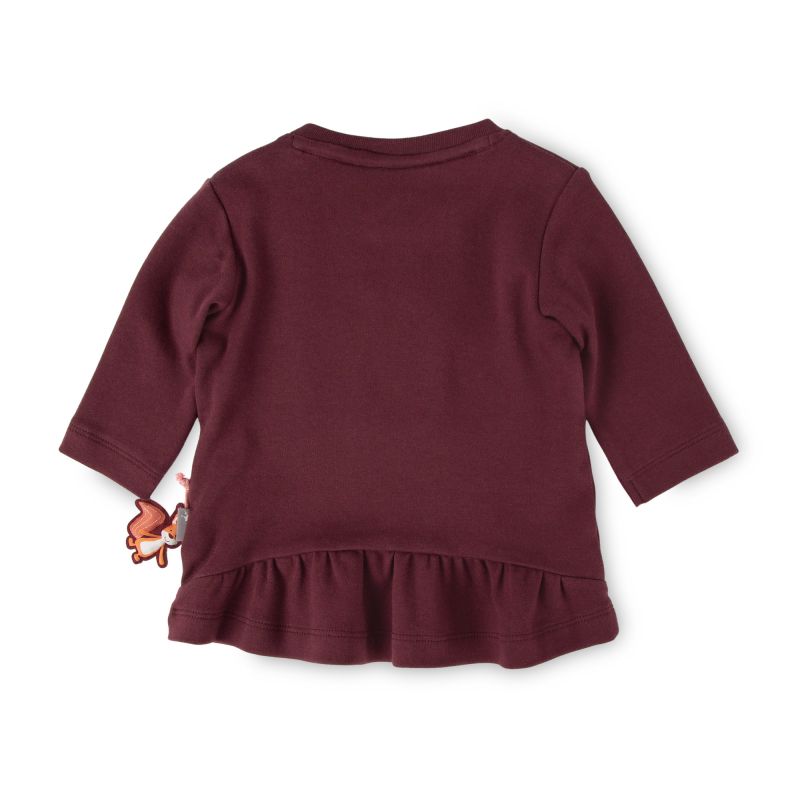 Sigikid Baby Longshirt mit Eichhörnchen Motiv, dunkelrot Große Rabatte