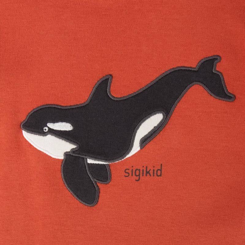 Sigikid Kinder Langarmshirt mit Wal Motiv, orange Neuheiten